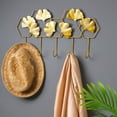 thumbnail image 3 of Coat Hook Rack, Hanging Ginkgo Metal Wall Decor Hanger, for Entryway Hallway Bedroom Living Room Office, 3 of 7