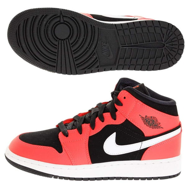 Jordan 554725061 Boy�s Air Jordan 1 Mid (GS) Black