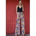 thumbnail image 2 of PacificPlex Womens 60’s Palazzo Pants, Large, Abstract-Stripe-Leaves-Multi, 2 of 4