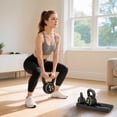 thumbnail image 2 of Soozier Kettlebell Ensemble de 3, 5 Lb, 10 Lb, 15 Lb avec Plateau de Rangement, 2 of 10