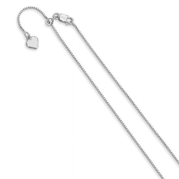 Finest Gold Leslies Sterling Silver Adjustable 0.85 mm 36 in. Box Chain