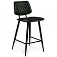 thumbnail image 6 of Simpli Home Raya Contemporary 16 inch Counter Height Stool (Set of 2) in Black Vegan Faux Leather, 6 of 13