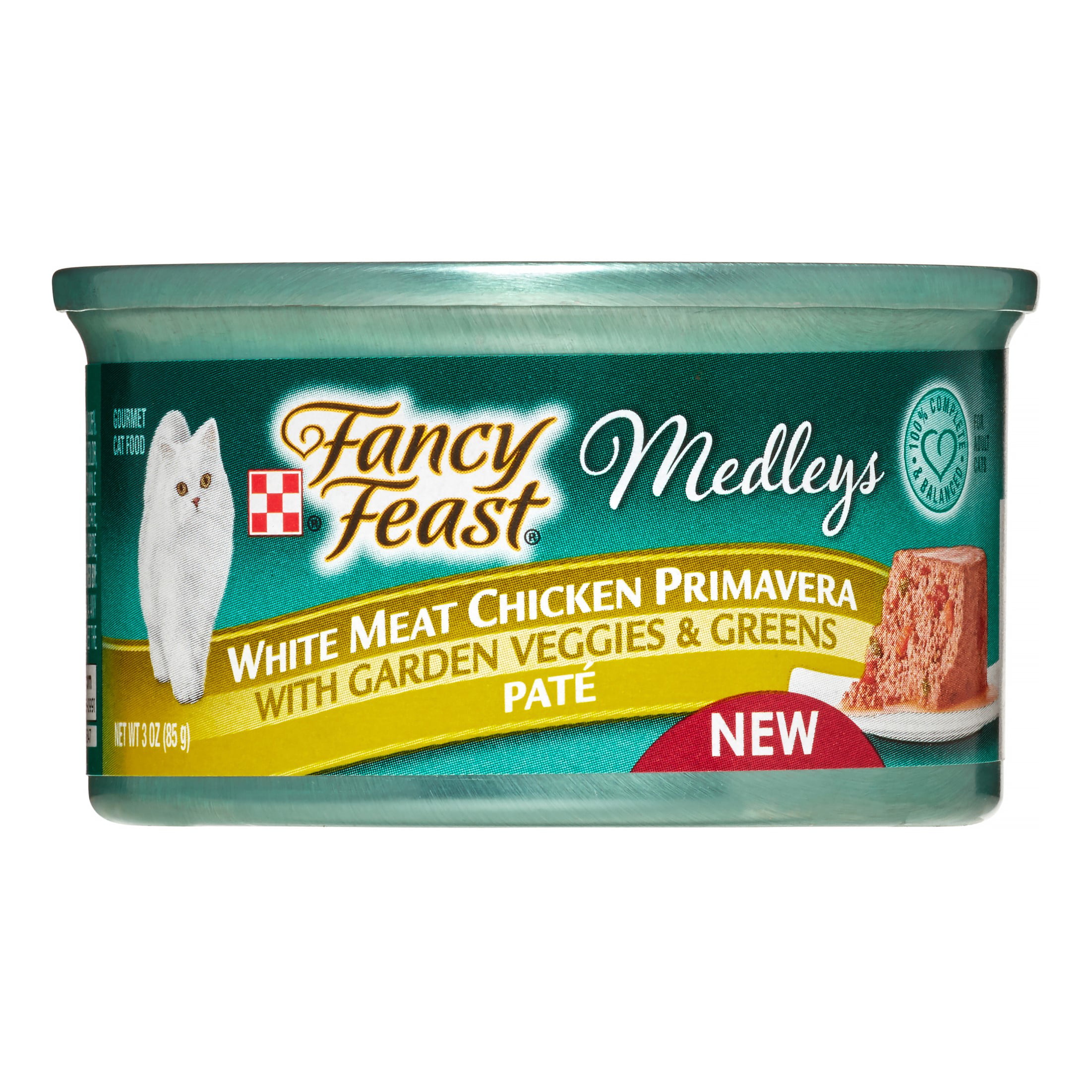 (24 Pack) Fancy Feast Medleys White Meat Chicken Primavera Pate Wet Cat