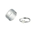 thumbnail image 2 of Fashion Hollow Aumeros conjuntos para mujeres mujeres, abierto ajustable de compromiso, regalos de cumpleaños de joyería p Plateado del corazón Fernando Anillos a juego, 2 of 5