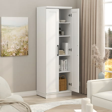 Furinno Robin Storage Kitchen Cabinet with 2 Doors 23W in White