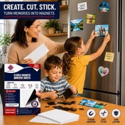 Flexible Magnets – Magnetic Sheets with Adhesive Backing, 8.5 x 11 (1 Pack) Stick-On Magnetic Sheets for Refrigerator Magnets, Magnetic Labels, Crafts, DIY Projects & More