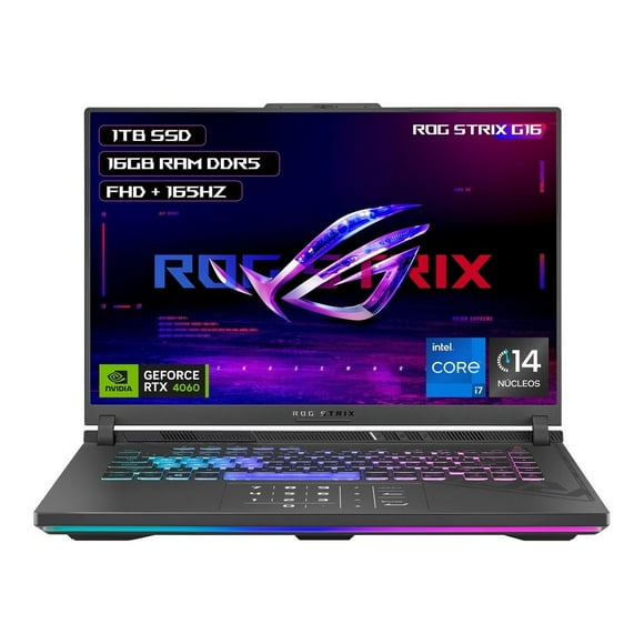 Laptop Gamer Asus ROG Strix G614JV-N3192W Nvidia GeForce RTX 4060 Intel Core I7 16GB 1TB Gris