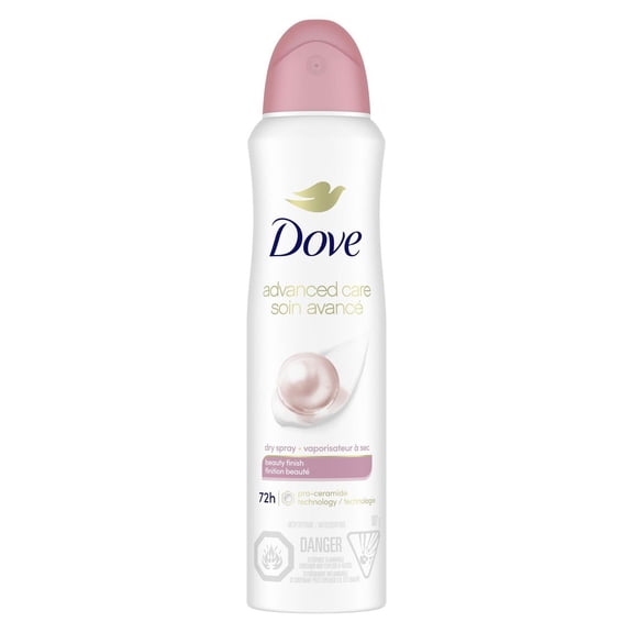 Dove Advanced Care Antiperspirant Deodorant Dry Spray Beauty Finish, 107 g