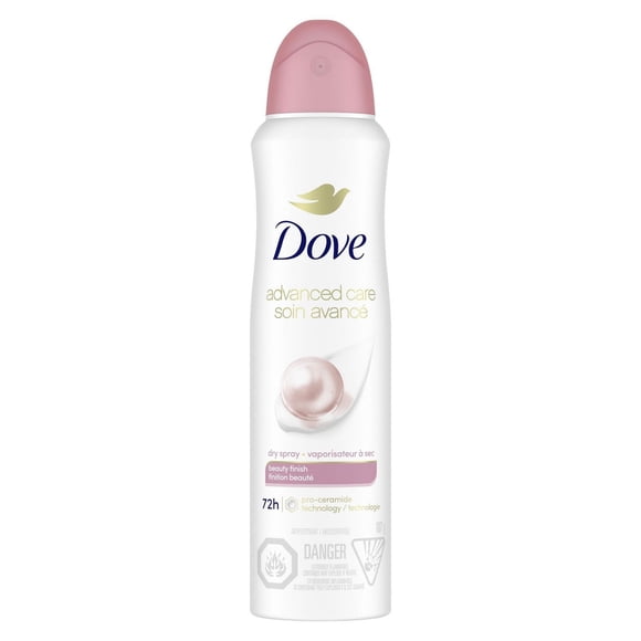 Dove Advanced Care Antiperspirant Deodorant Dry Spray Beauty Finish, 107 g