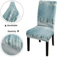 thumbnail image 3 of Christmas Chair Covers Dining Chair Covers Winter Snow Landscape Firs Forest Snowflakes Spandex Stretch Washable Chair Protectors Christmas Chair Covers Set of 6 Cover for Chairs Dining Room, 3 of 6