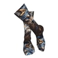 thumbnail image 4 of KLL Vintage Blue Floral Wolf Print Cool Socks Men's Women's Crew Socks Funny Crazy Novelty Stockings, 4 of 8