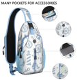 thumbnail image 2 of Crossbody Sling Backpack for Women Men Nautical Shoulder Sling Crossbody Casual Chest Bag for Travel Sports Running Hiking, 2 of 6