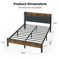 thumbnail image 5 of OLEVS Queen Bed Frame with Headboard, LED Lighting, Charging Station, No Box Spring Required, 5 of 11