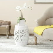 Safavieh Circle Lattice Indoor/Outdoor Garden Patio Stool, White