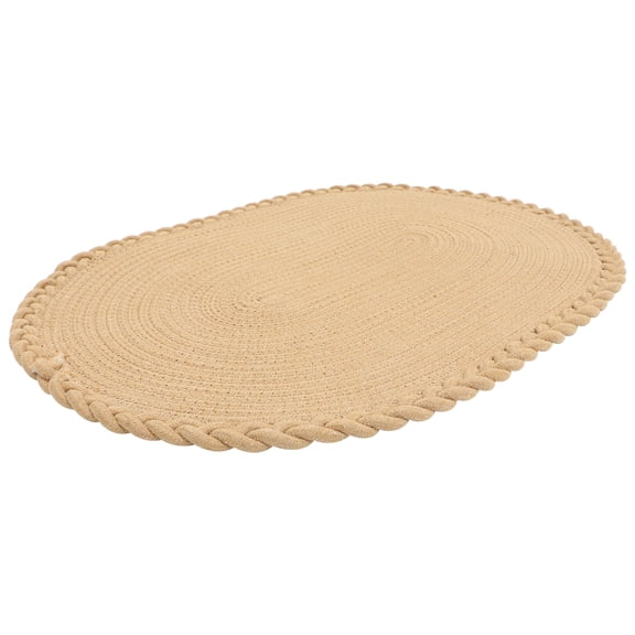 Hand-woven Floor Mat B&B Study Bedroom Tatami Carpet Bedside Blanket Foot Cotton Thread Cushion Pad Door Nonslip Indoor
