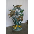 thumbnail image 4 of Sunken Boat Anchor W Turtles, Fish Bronze Statue -  Size: 39"L x 23"W x 51"H., 4 of 11