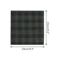thumbnail image 2 of INSPIRE CHIC Men's Checkered Pocket Squares Cotton Traditional Handkerchiefs Solid Plaid for Business Formal Meeting Black One Size, 2 of 5