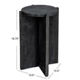 thumbnail image 2 of Creative Co-Op Paulownia Wood Round Accent Table, Black, 2 of 7