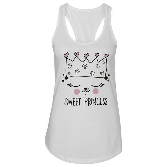 Sweet Princess Doodle Design Tank Women -Image by Shutterstock, Female x-Small