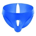 thumbnail image 2 of Arnsht Men's Hole in Front Thongs Lingerie Bulge Enhancing Thong G-String Underwear Pouch Soft Stretch T-Back Underwear Blue S, 2 of 4