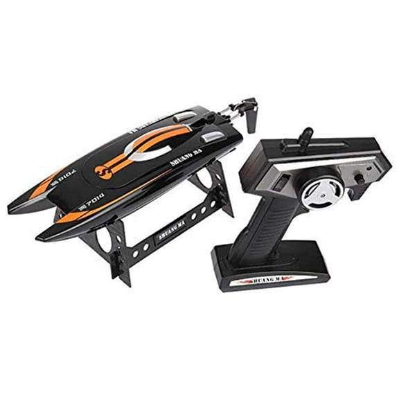 Double Horse 7014 2 4GHz Radio Control Speed Racing Boat Black with Orange