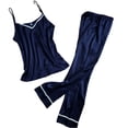 thumbnail image 5 of ZAXARRA Women Lady Silk Satin Pajamas Set Sleepwear Homewear, 5 of 5