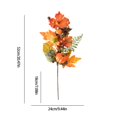 thumbnail image 3 of Halloween Clearance Boovnll Fall Flowers, Maple Leaves Pumpkin Artificial Flowers for Outdoors Indoor Fake Flowers for Thanksgiving Wedding Tables Centerpiece Party Decor, Fall Decorations for Home, 3 of 6