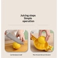 thumbnail image 4 of Dual-action Citrus Press, Citrus Juice Press Squeezer for Lemons and Limes with Seed Catcher and Pour Spout, Yellow, 4 of 5