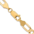 thumbnail image 4 of 10K Yellow Gold Jbsp's 6mm Concave Figaro Bracelet (22 X 6) Made In South Africa 8102-22, 4 of 5