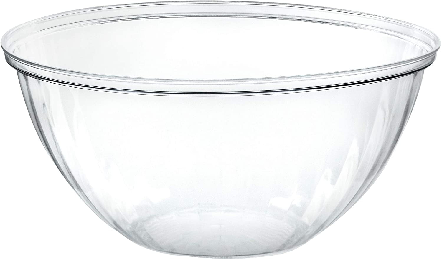 Reusable Elegant Extra Large Plastic or Salad Bowl Plasticpro Square Clear Texured Serving Bowls for Party Snack