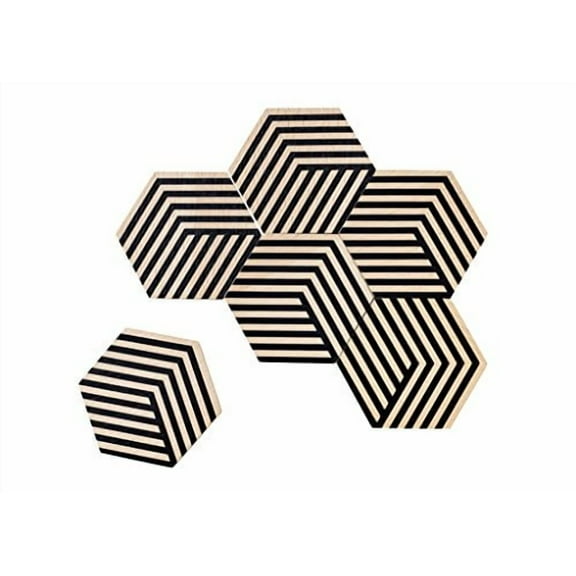 Areaware Table Tiles (Optic Black)