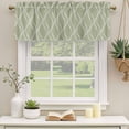 thumbnail image 3 of Sage Green Stripes Valances for Windows, Decorative Rod Pocket Window Valance Curtains, Simple Geometric Modern Monochrome Short Curtain Drapes for Kitchen/Living Room, 2 Panels, 54" W x 18" L, 3 of 8