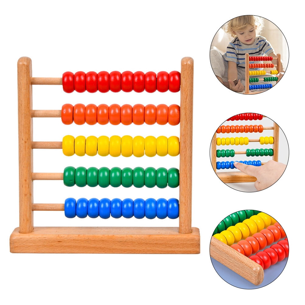 Abacus Kids Math Counting Bead Toys Manipulatives Maze Cubes Arithmetic Toddlers 1St Tool Sticks Beads Mental Counter Walmart