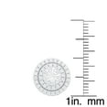 thumbnail image 2 of Sterling Silver Clear Cubic Zirconia Round Halo Earrings, 2 of 3