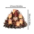 thumbnail image 3 of Christmas Lighted Centerpiece with Flameless Candle Glow, Outdoor Christmas Lights, Frosted Center Table Decor, Red Hat Yard Accent, 3 of 7