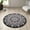 Black, variant on Carvapet Round Area Rug for Living Room, Non Slip Machine Washable Bathroom Rugs, Extra Soft Rugs for Bedroom, Boho Mandala Print Circle Rugs, 2ft Round Grey