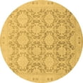 thumbnail image 1 of Ahgly Company Indoor Round Oriental Brown Traditional Area Rugs, 3' Round, 1 of 4
