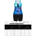 thumbnail image 2 of Chama Women's Plus Size Racerback Tankini Swimsuits with Swim Capris 2 Piece Color Block Athletic Bathing Suits, 2 of 10