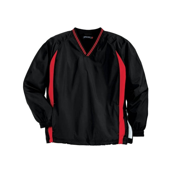 Tipped V-Neck Raglan Wind Shirt