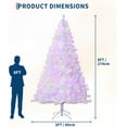 thumbnail image 2 of Rugerasy 9 ft Tinsel Christmas Tree,Christmas Tree with Warm White Led Lights & Sturdy Stand,Sparkle Xmas Decorations for Parties,Green, 2 of 9