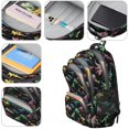 thumbnail image 4 of Dinosaur and Skeleton Black Pattern Cute School Backpack Bag with Padded Back and Adjustable Shoulder Straps 16.9 X 12.6 X 5.9 Inches, 4 of 5