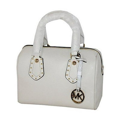 Michael Kors Aria Small Ecru Leather Studded Satchel Georgia Ubuy