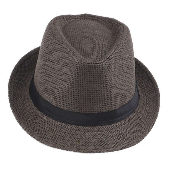 Grandest Birch 6PCS Women Men Hat Unisex Casual Contrast Color Curled Brim Braided Sunscreen Foldable Outdoor Travel Panama Cowboy Headwear,Coffee