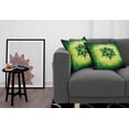 thumbnail image 3 of Ambesonne Leaf Throw Pillow Cover 2 Pack, Esoteric Mandala Art, 20", Emerald Lime Green, 3 of 7