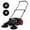 Black + Red, variant on CazToi 25.6" Professional Walk-Behind Push Floor Sweeper, Adjustable Handle, 5-Gallon Dustbin