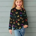 thumbnail image 4 of Odeerbi Kids Boys Girls Halloween Long Sleeve Shirt Fall Winter Base Layer Undershirt Halloween Prints Shirts Cute Crewnecks Tops Dressy Casual Blouses Kids Clothes Black, 4 of 6