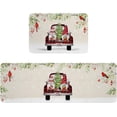 thumbnail image 3 of Kitchen Rug Mat Christmas Gnome Tree Truck, Set of 2, Anti-Fatigue Non-Skid Washable Kitchen Runner Rugs, Winter Snow Bird Soft Comfort Rug for Kitchen, Floor Home, Front of Sink, Laundry, 3 of 6
