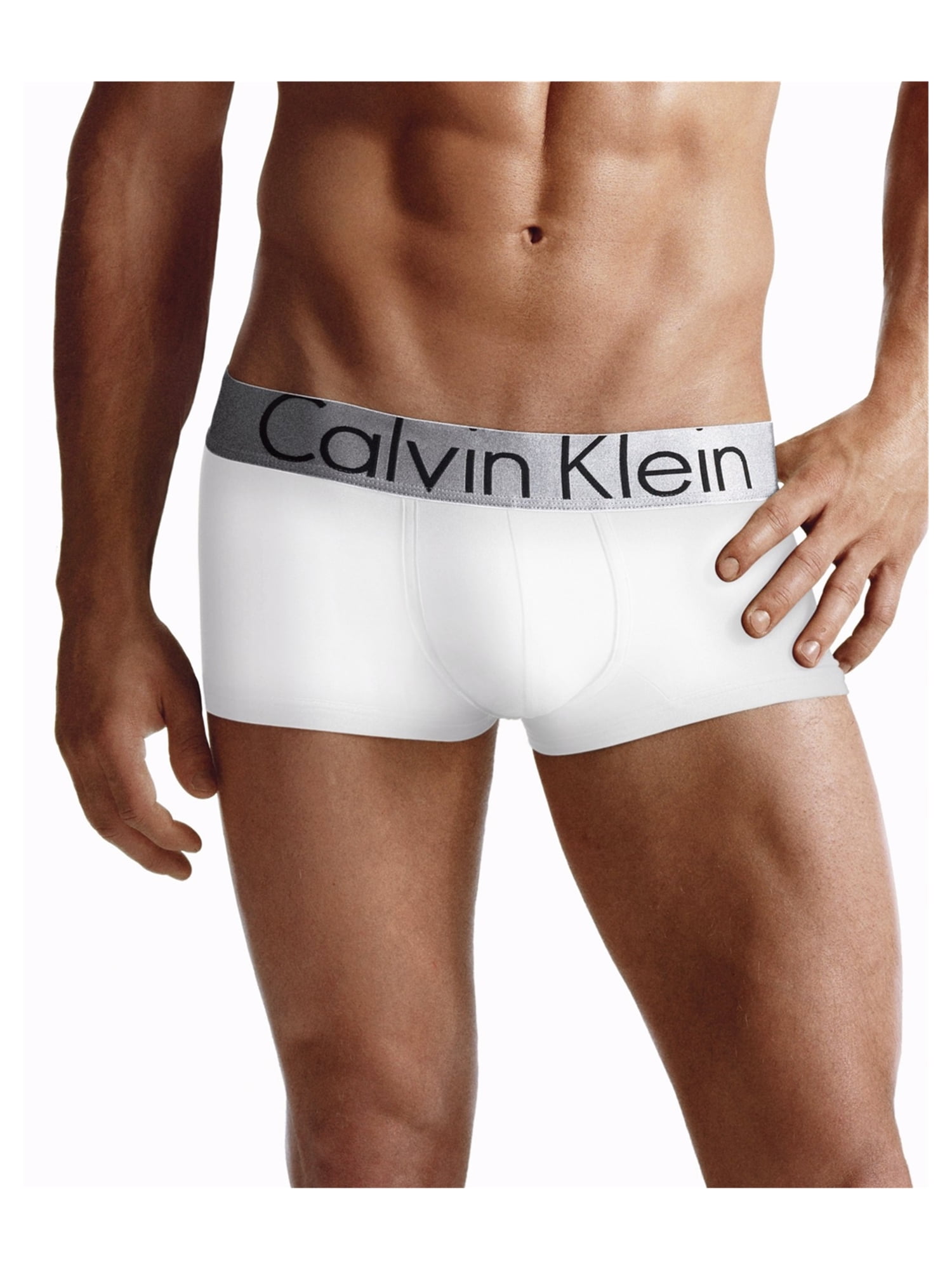 Calvin Klein Mens Steel Micro Low Rise Underwear Boxers 100 M/No Inseam -  