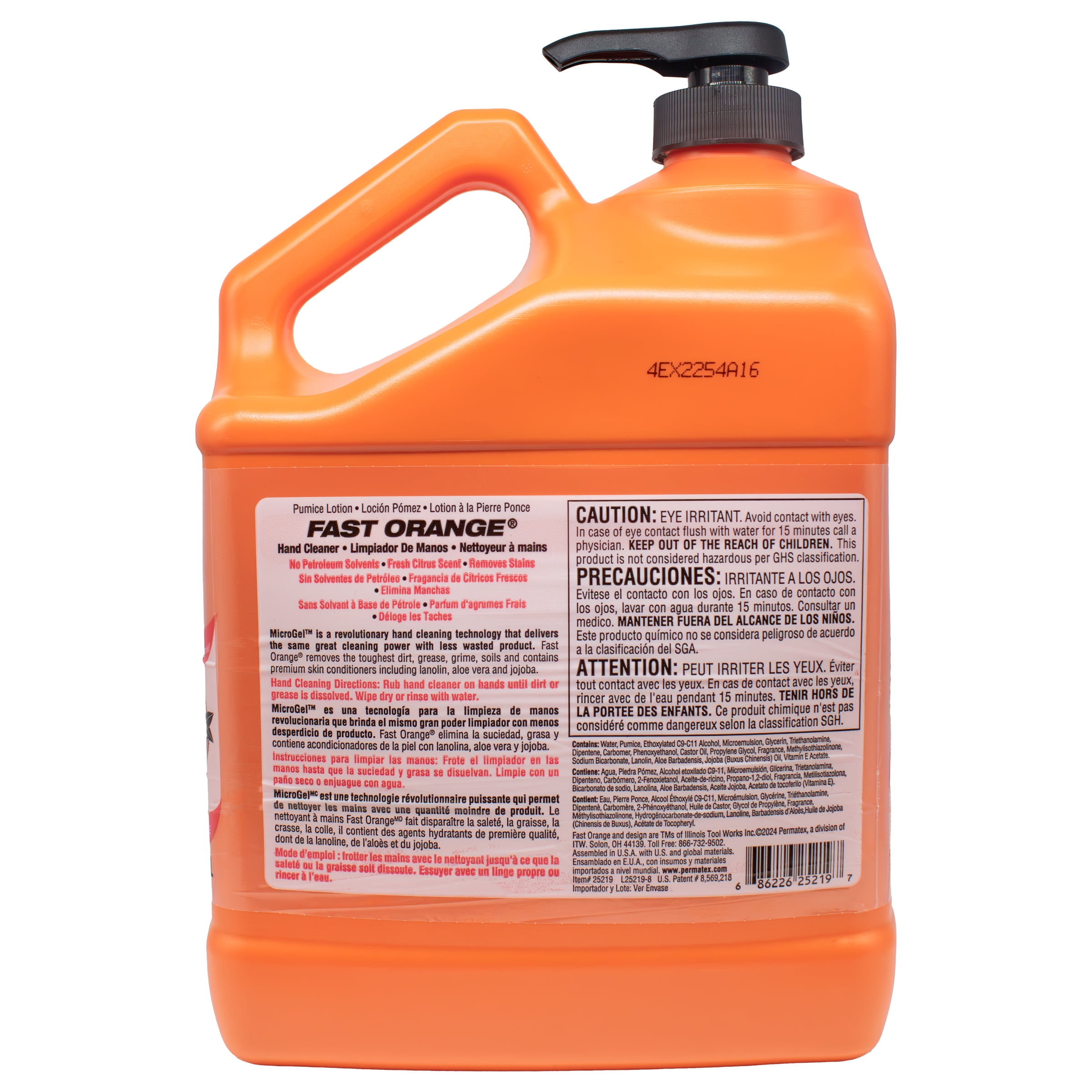 Permatex Fast Orange Pumice Hand Cleaner, 1 Gal