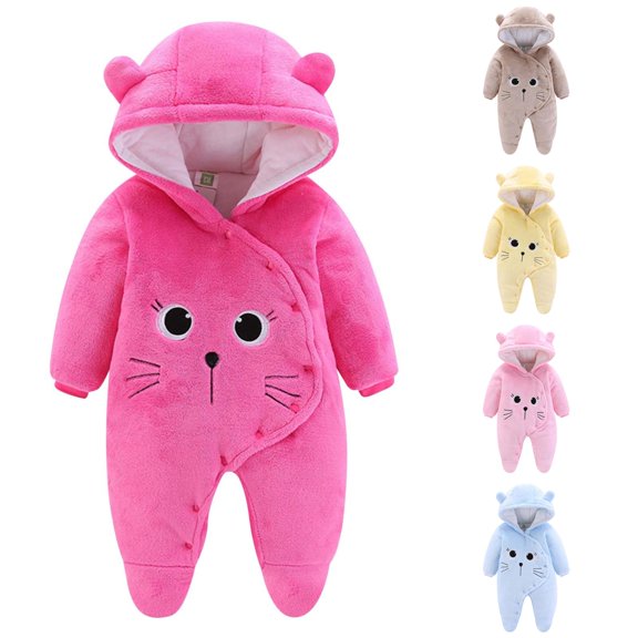 Baby Snowsuit Winter Coat Warm Hooded Jumpsuit for Baby Boy Girl